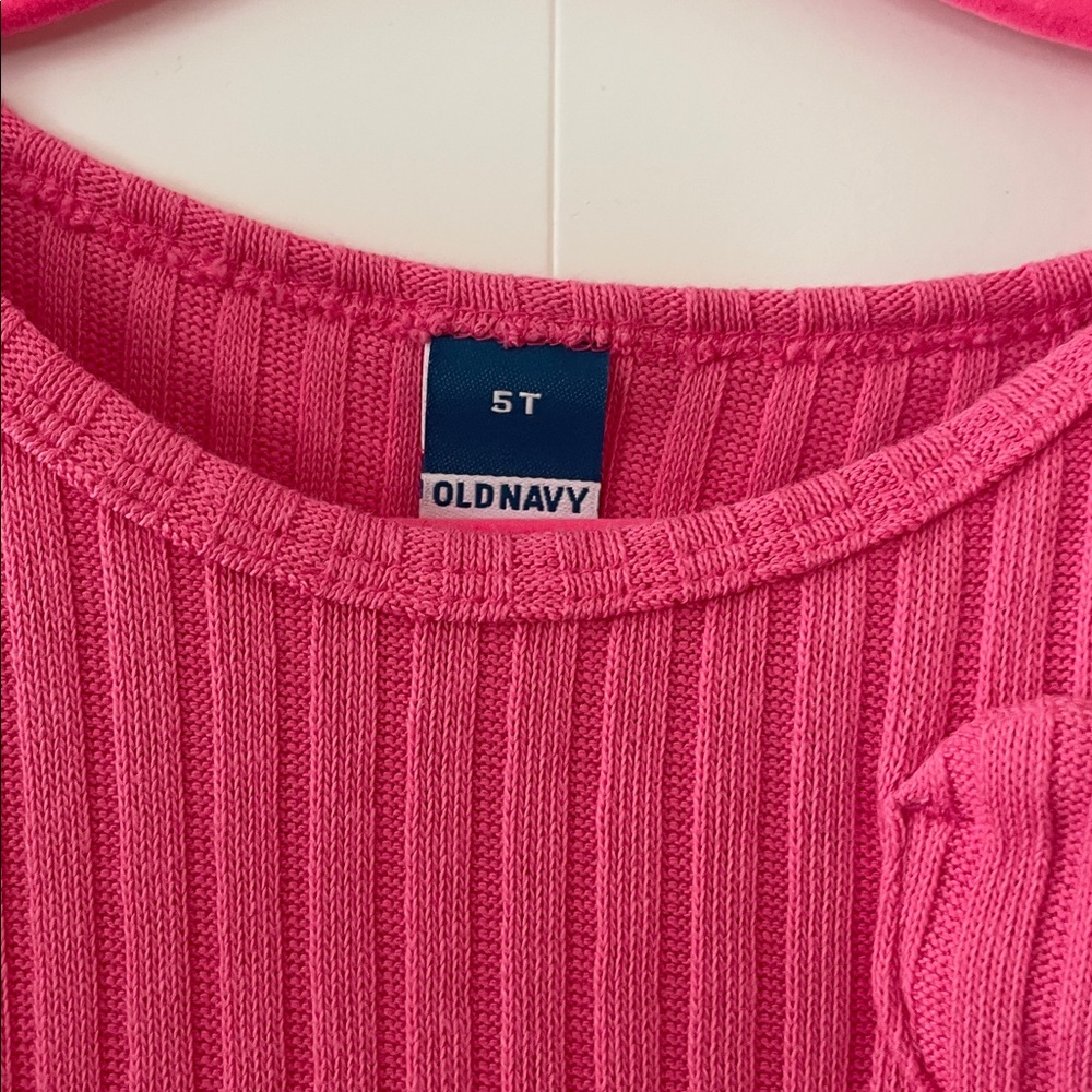 Old Navy Girls' Light Pink & Fuchsia Ribbed Long-Sleeve Dresses - Picture 11 of 13